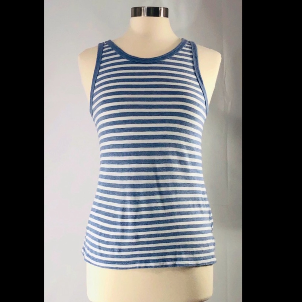 J. Crew Blue/white stripe tank!